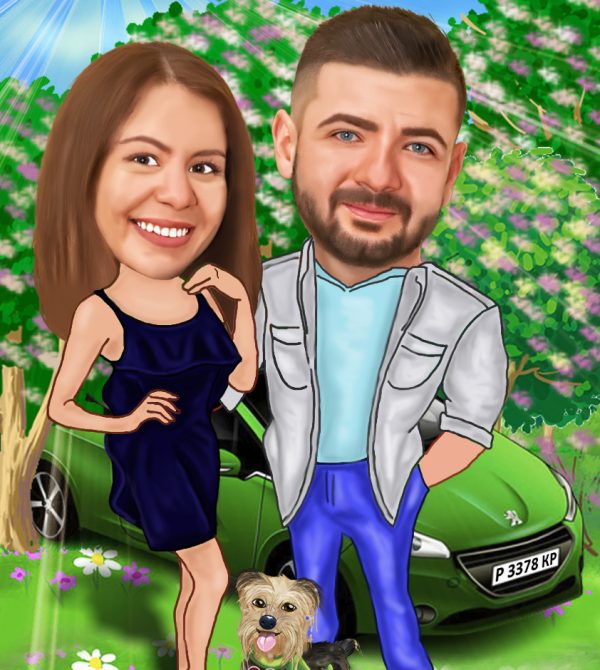 Карикатура за двойки