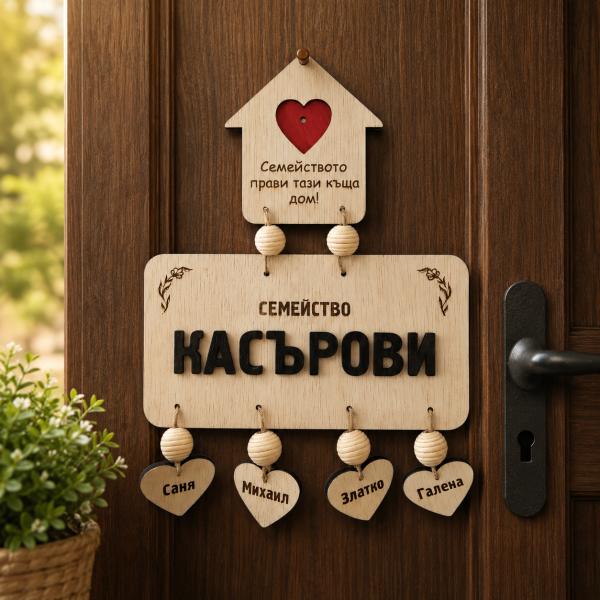 Дървени табелки за врата персонализирани