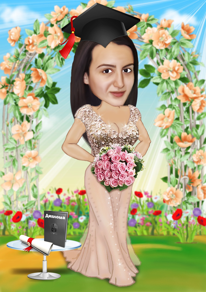 Дигитална карикатура за абитуриентски бал Дигитална карикатура за абитуриентски бал