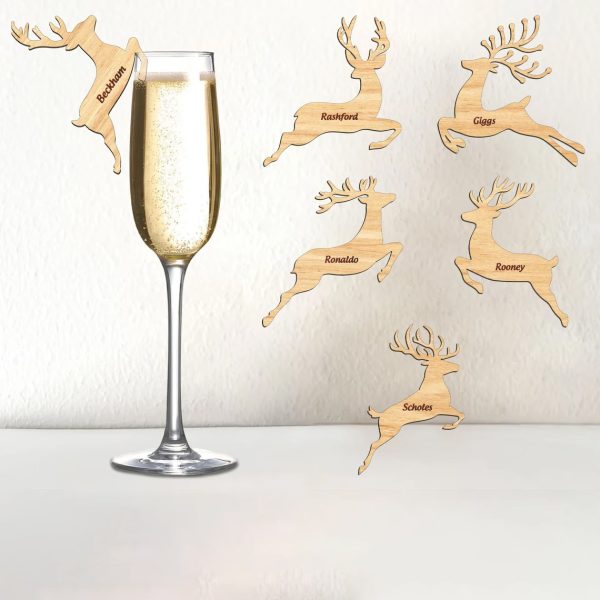 Дървени еленчета за чаши