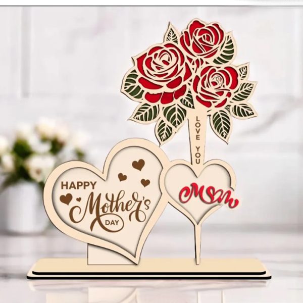 Нежна дървена изненада за мама – с персонализация